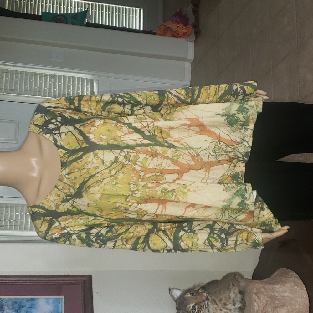 Soft Surroundings m Anabel knit tunic forest scene long lines